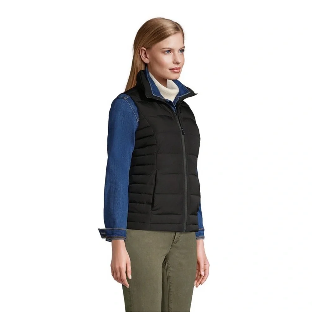 Lands' End Black Puffer Vest NWT - Picture 6 of 9